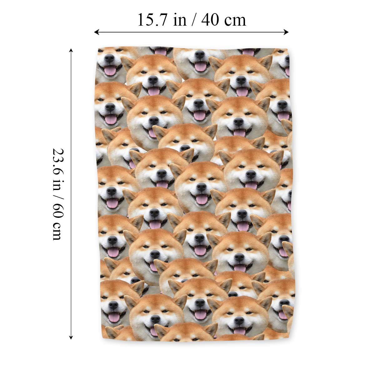 Serviette personnalisée à motif adorable de têtes de chien et de chat - Cadeau idéal pour les amoureux des chiens et des chats