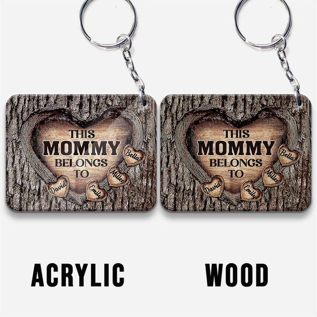 This Dad Belongs To - Gift for dad, grandma, grandpa, mom, uncle, aunt, brother, sister - Personalized Keychain