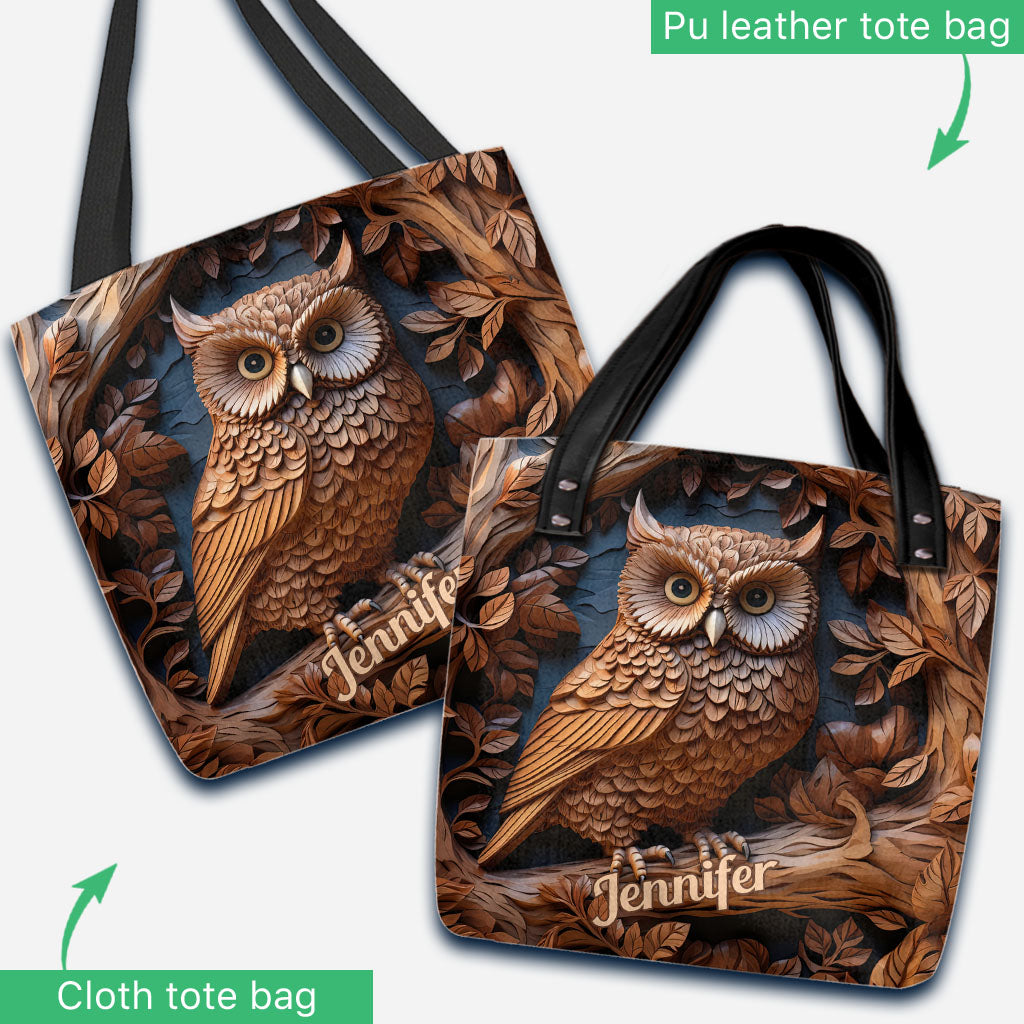 Juste une fille qui aime les hiboux - Sac fourre-tout hibou personnalisé