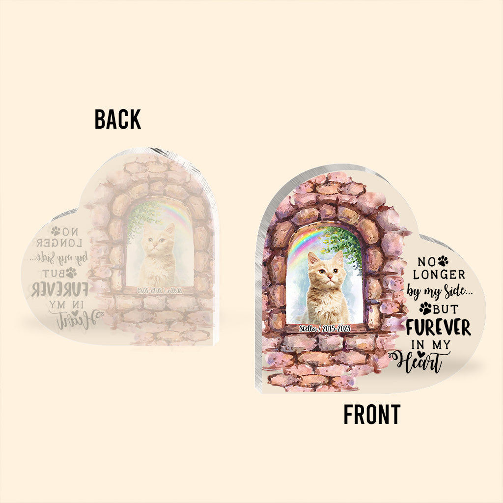 Plus à mes côtés - Plaque acrylique personnalisée pour chien, en forme de chien