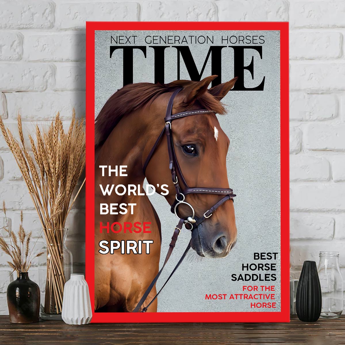 Magazine Covers - Personalized Horse Canvas And Poster