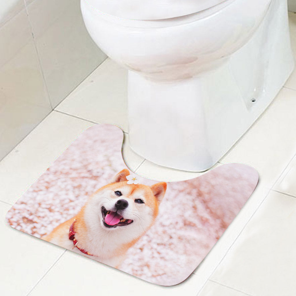 Ensemble de tapis de bain personnalisés pour chien avec photo de votre animal de compagnie