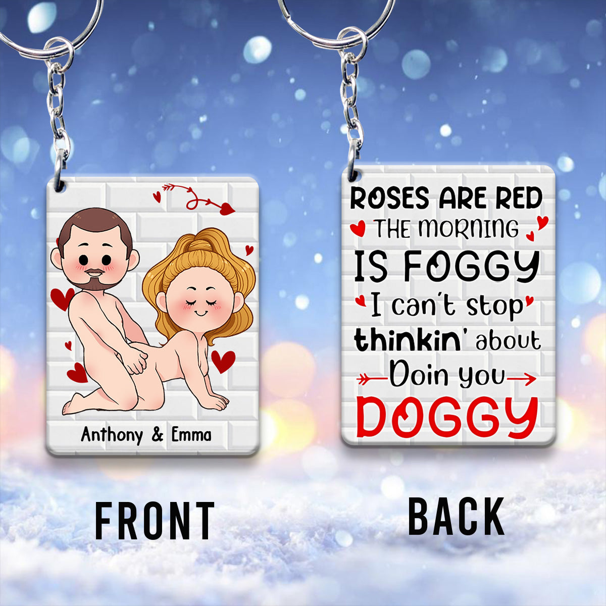 Je veux juste que tu sois heureux - Cadeau pour couple (mari, femme, petit ami, petite amie) - Porte-clés personnalisé