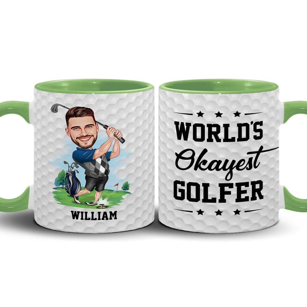 Mug personnalisé « Le golfeur le plus moyen du monde »