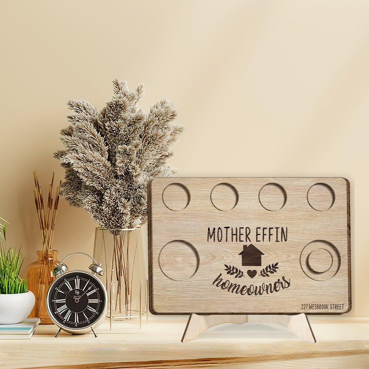 Mother Effin Houseowner - Personalized Housewarming 2 Layered Wood Sign / Wood Plaque