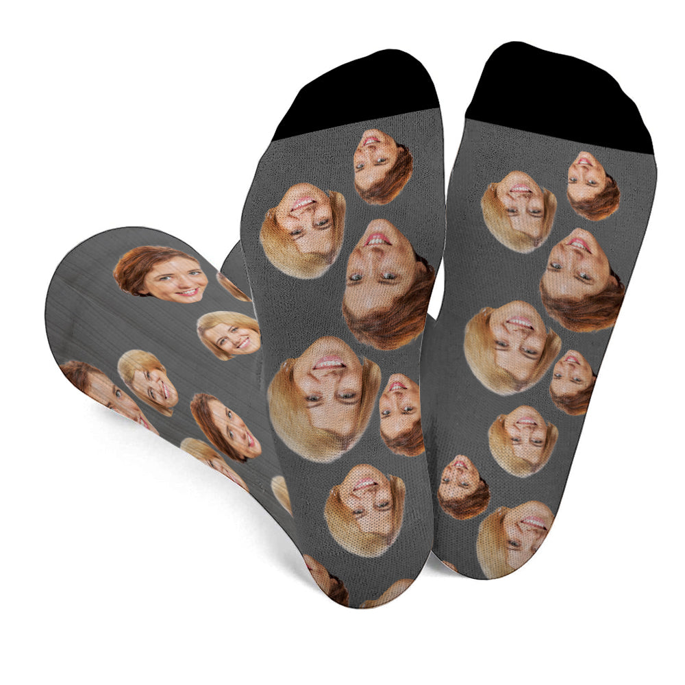 Chaussettes personnalisées pour meilleures amies - Visage personnalisé