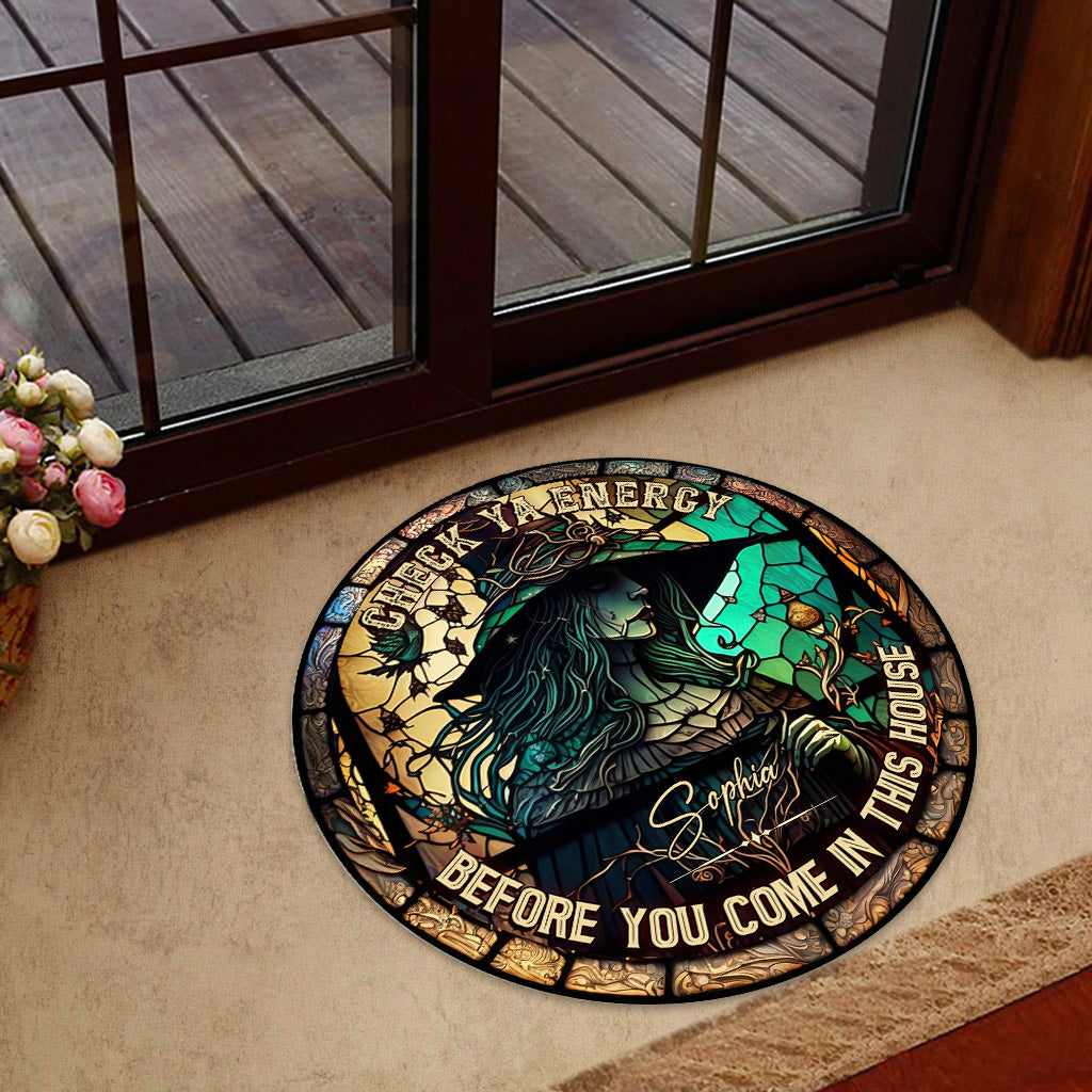Vérifiez votre énergie - Paillasson personnalisé en forme de sorcière