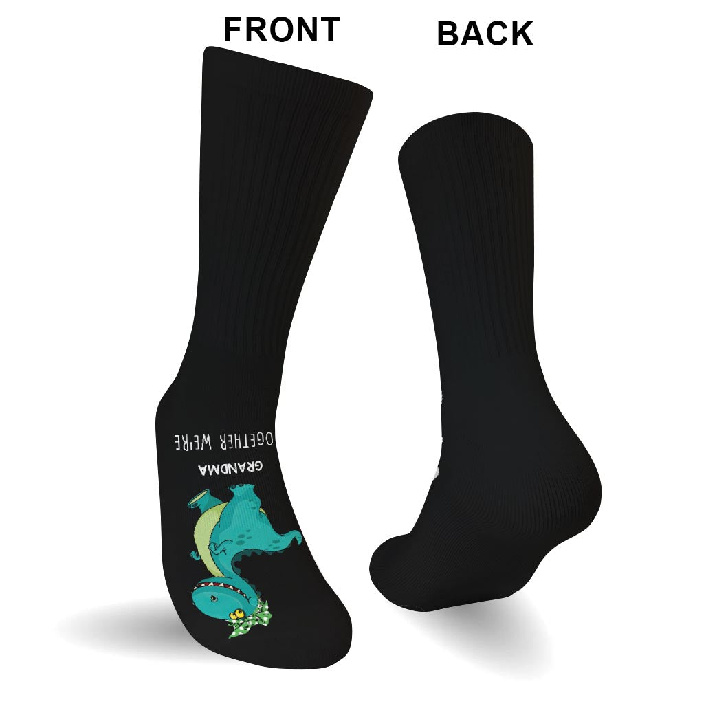 Ensemble, on rugit ! - Cadeau pour papa, grand-mère, grand-père, maman, oncle, tante, frère, sœur, fils, fille, petite-fille, petit-fils, jeunes mamans, jeunes papas - Chaussettes personnalisées