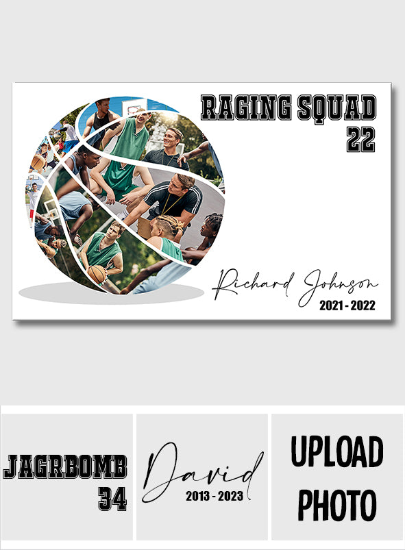 Passionné de basketball ? Toile et affiche personnalisées sur le thème du basketball.