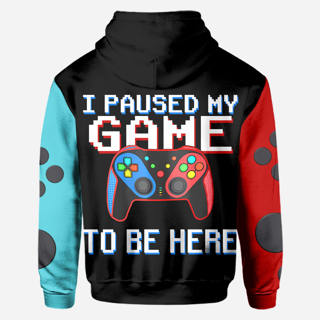 J'ai mis mon jeu en pause pour être ici - T-shirt personnalisé inspiré des jeux vidéo