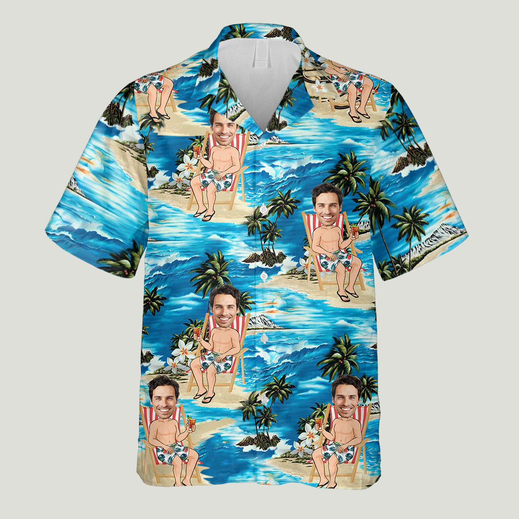 Chemise hawaïenne personnalisée « Beach Please » pour les amoureux de la mer