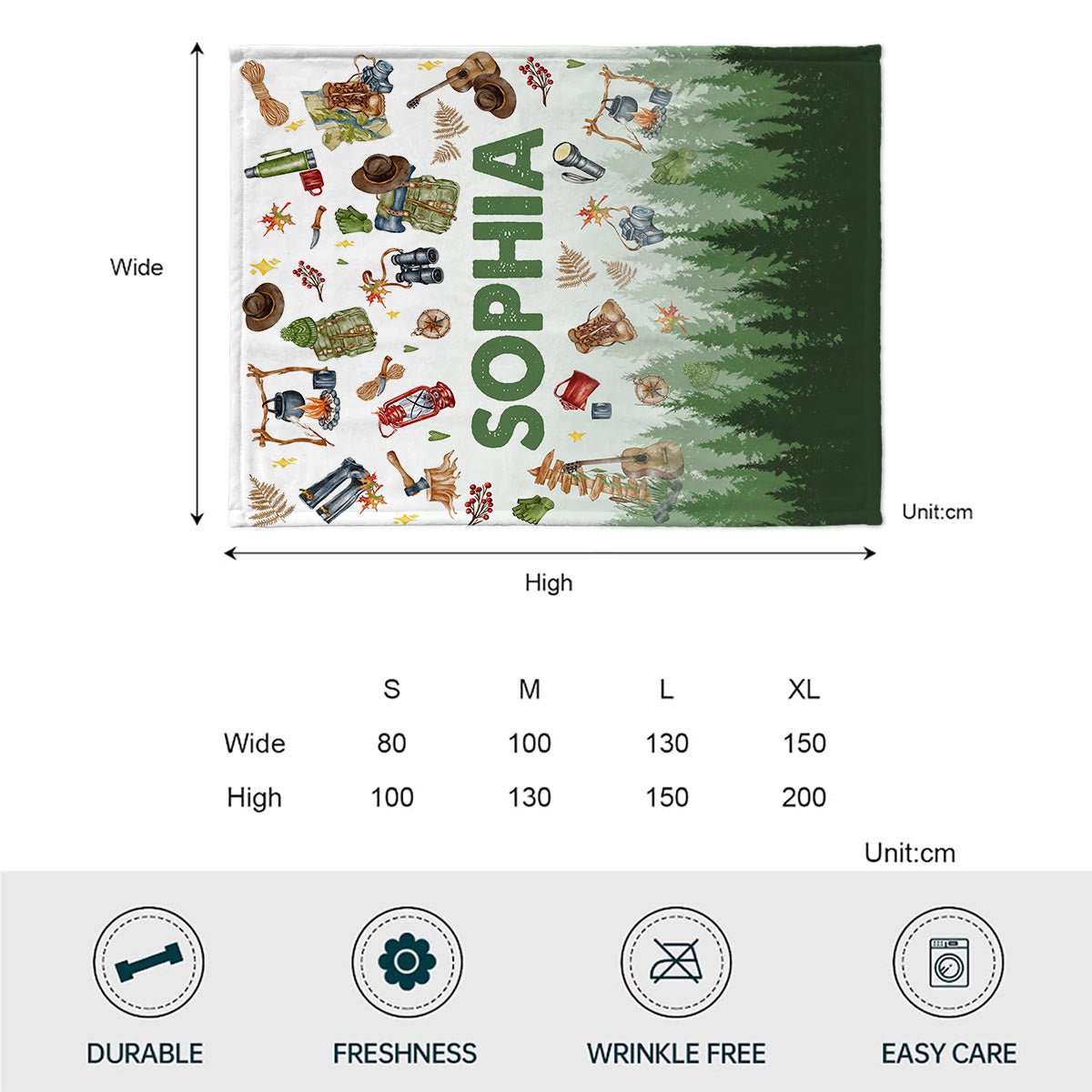 Love Camping - Personalized Camping Blanket