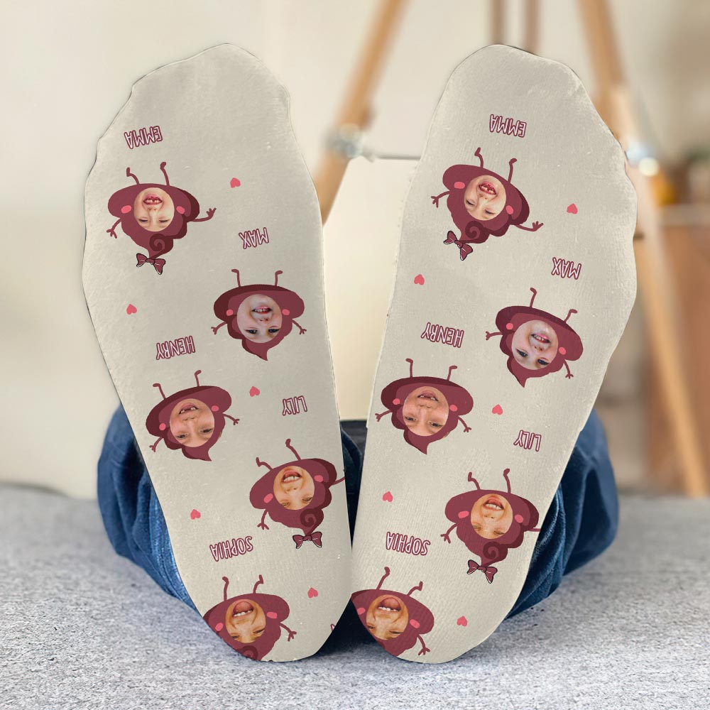 Chaussettes personnalisées « Papa Petits cons » - Cadeau pour papa, grand-mère, grand-père, maman, oncle, tante, frère, sœur