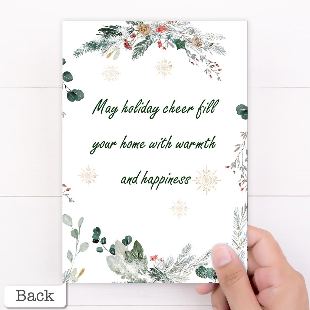 Carte de Noël personnalisée avec portraits - Carte de vœux familiale personnalisée