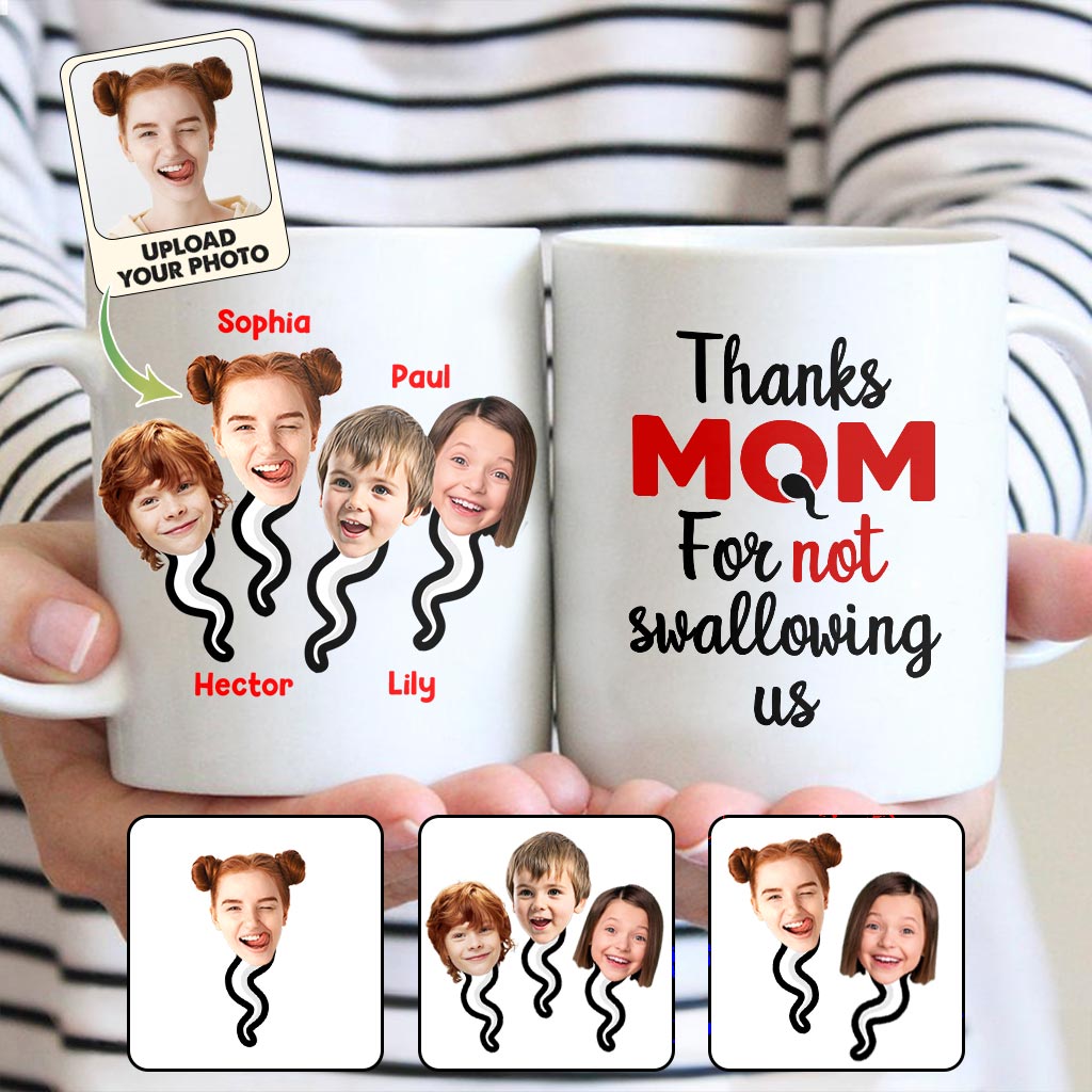 Merci maman de ne pas nous avoir avalés - Mug personnalisé pour maman