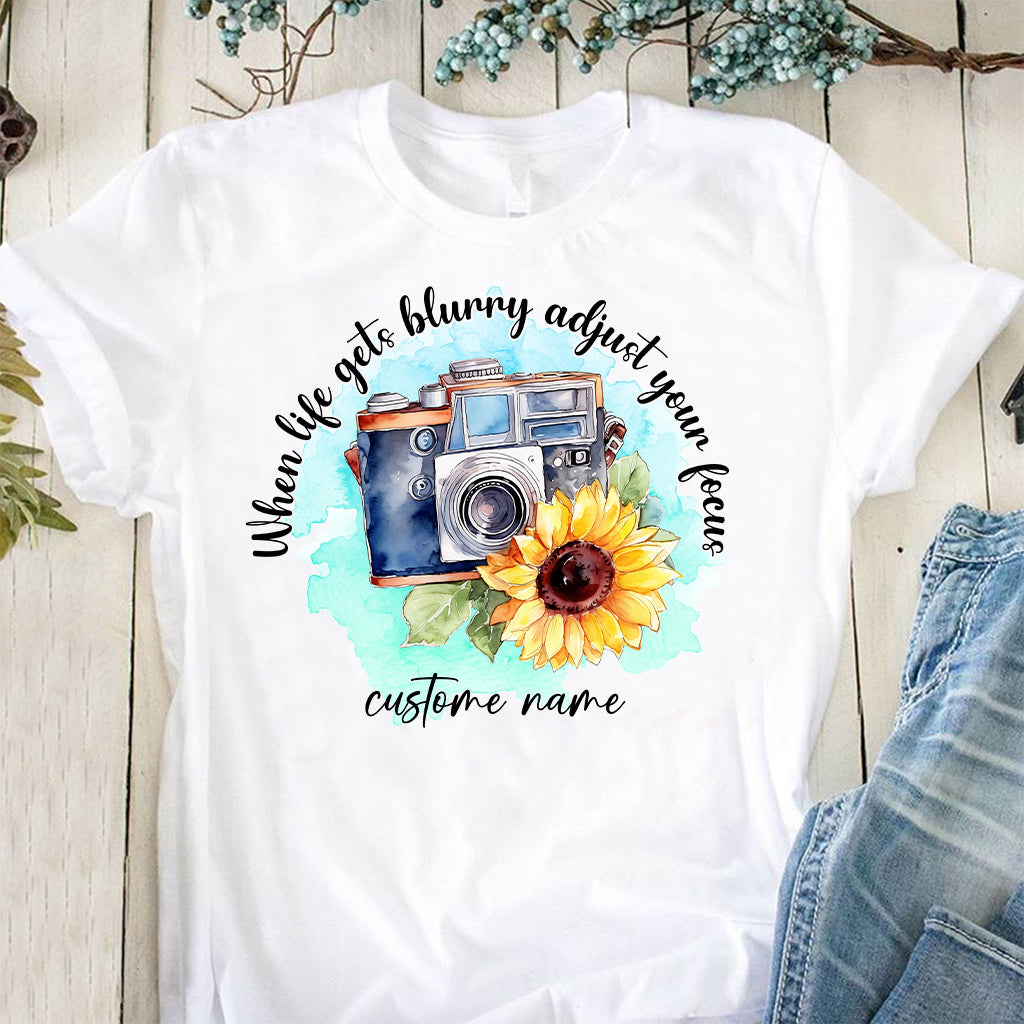 Quand la vie devient floue, ajustez votre mise au point - T-shirt et sweat à capuche personnalisés avec photographie