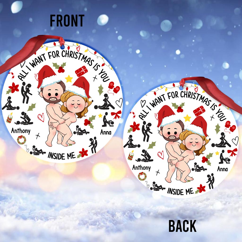 Tout ce que je veux pour Noël - Ornement personnalisé pour couple