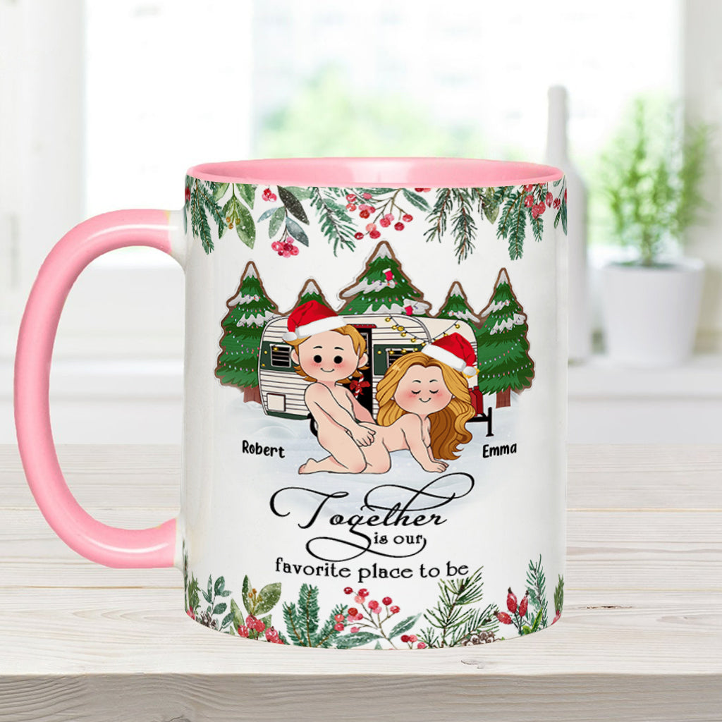 Together Is Our Favorite Place To Be - Personalized Camping Accent Mug