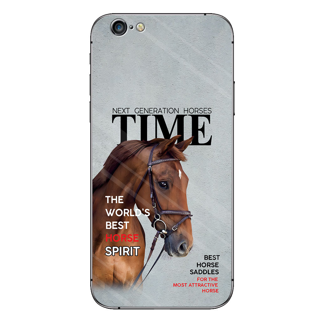 Couvertures de magazines - Étui de téléphone personnalisé avec motif cheval