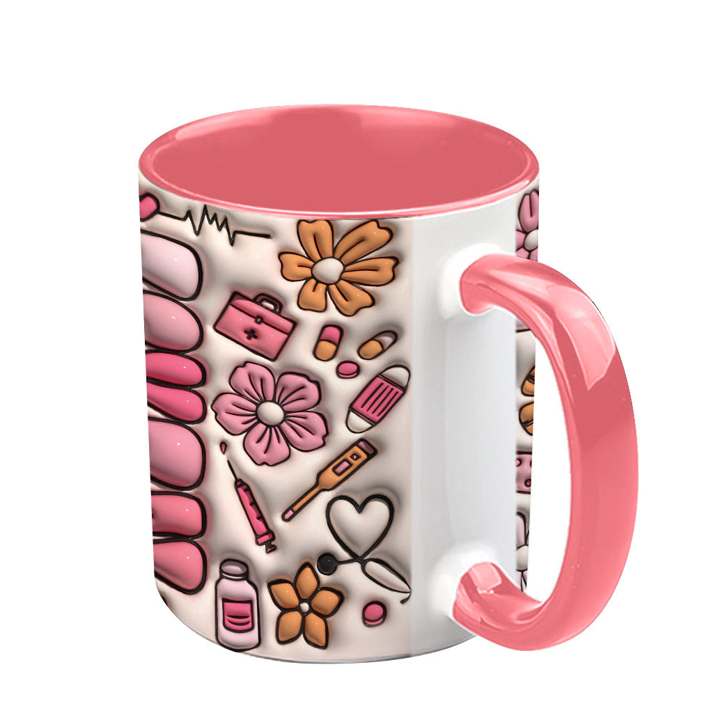 Vie d'infirmière gonflée à bloc - Mug personnalisé pour infirmière
