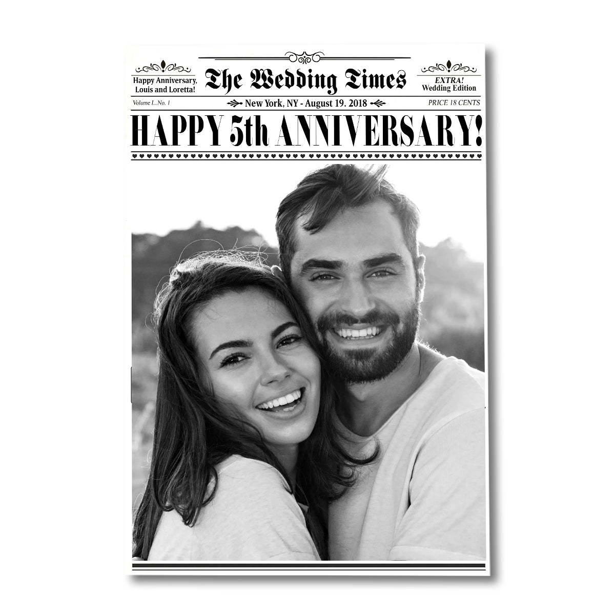 Le temps du mariage - Toile et affiche personnalisées pour mari et femme