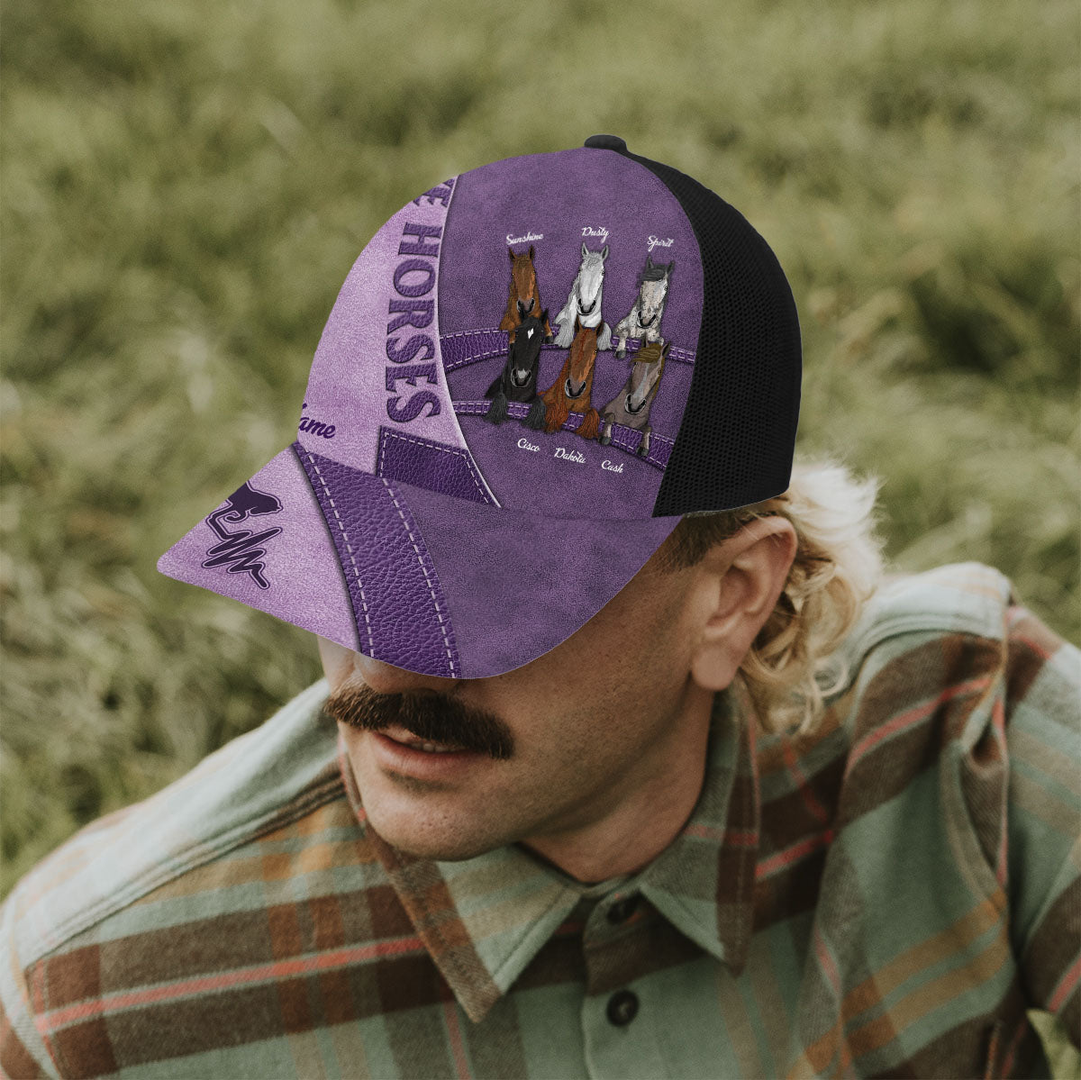 Casquette de camionneur personnalisée « Amoureux des chevaux »