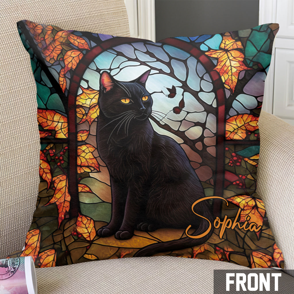 Coussin décoratif personnalisé Chat Noir