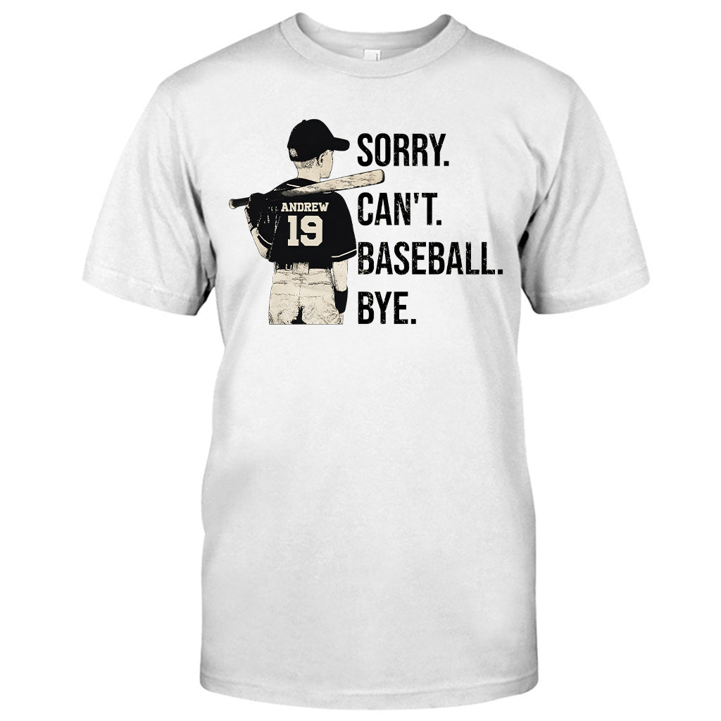 Désolé, je ne peux pas jouer au baseball. Au revoir ! - T-shirt et sweat à capuche personnalisés sur le thème du baseball