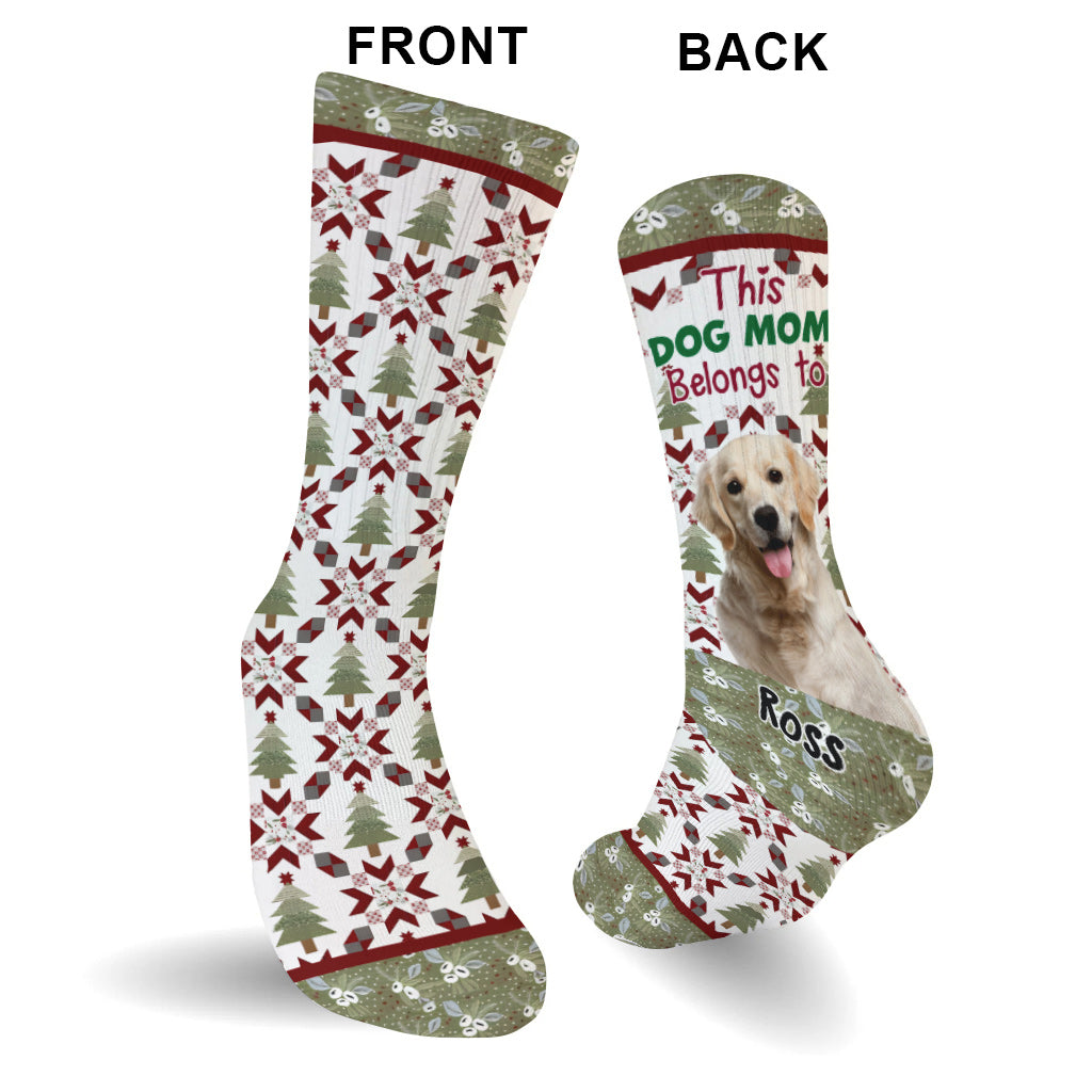 Maman de chien - Cadeau pour les amoureux des chiens - Chaussettes personnalisées