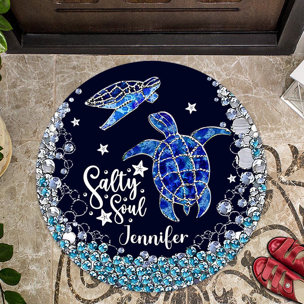 Paillasson personnalisé en forme de tortue Salty Soul