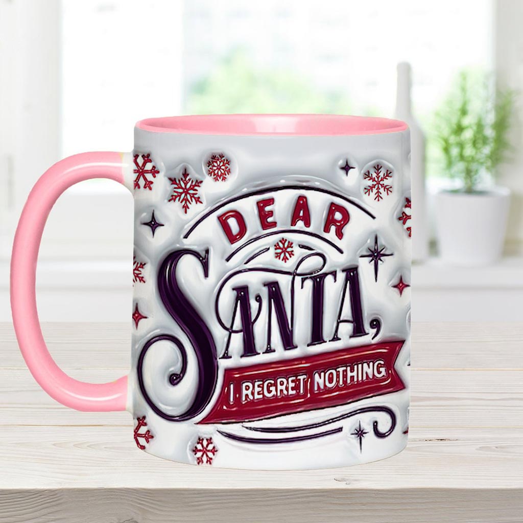 Cher Père Noël, je ne regrette rien - Mug de Noël personnalisé