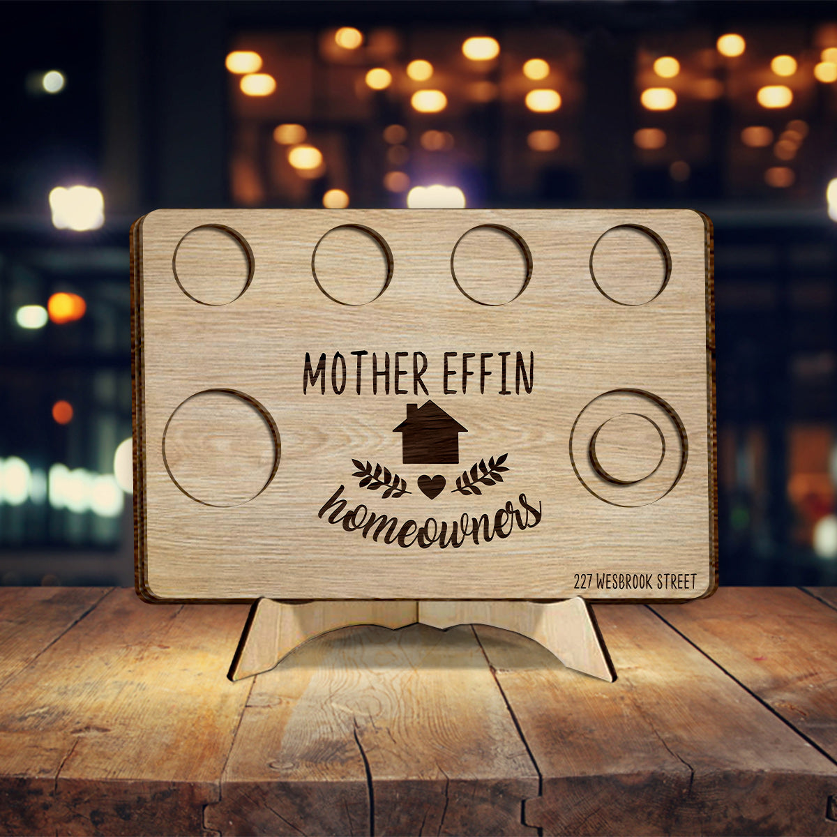 Mother Effin Houseowner - Personalized Housewarming 2 Layered Wood Sign / Wood Plaque