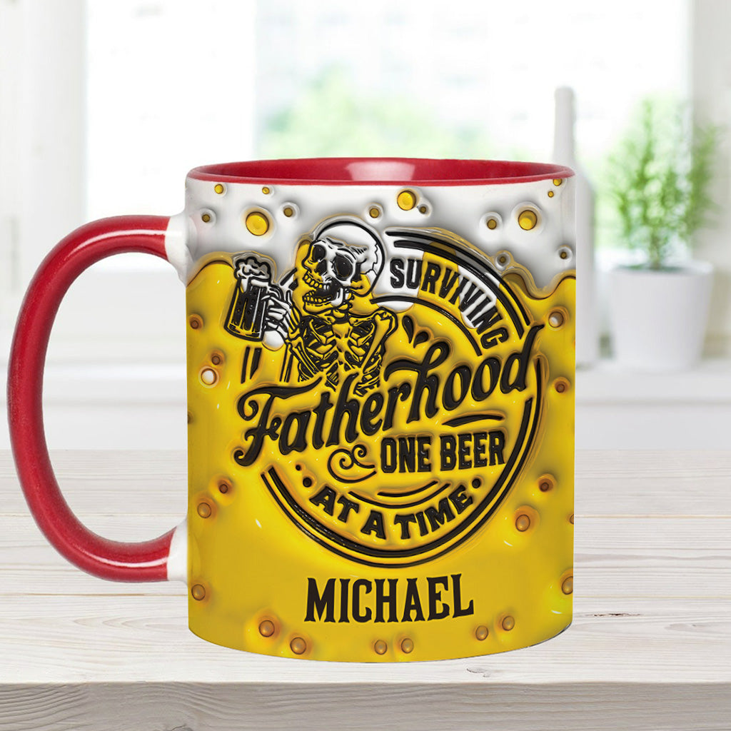 Survivre à la paternité - Mug personnalisé pour papa