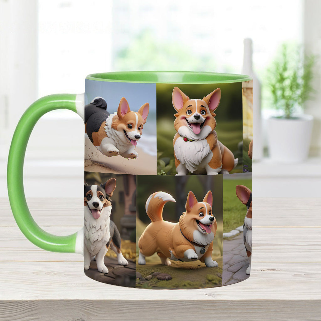 Collage de photos d'animaux de compagnie façon cartoon - Cadeau pour les amoureux des chiens et des chats - Mug personnalisé