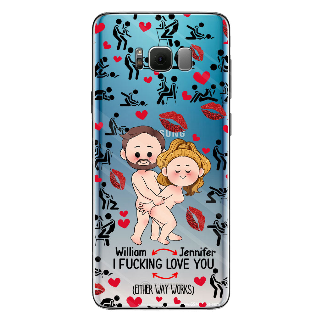 Je t'aime - cadeau pour mari, femme, petit ami, petite amie - Coque de téléphone transparente personnalisée