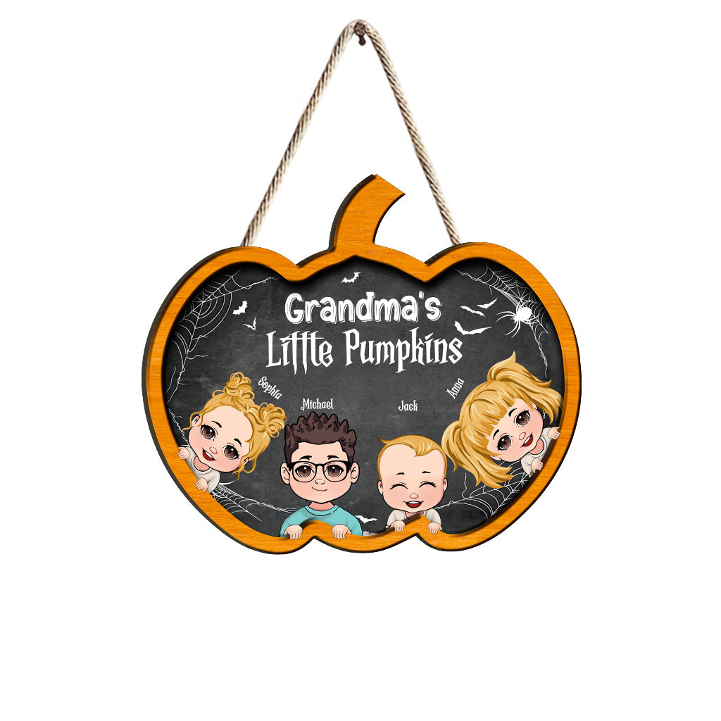 Grandma’s Little Pumpkins - Personalized Grandma Wood Sign
