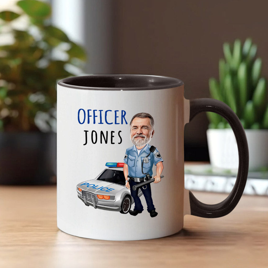 Je ne peux rien faire contre la bêtise - Mug personnalisé pour policier