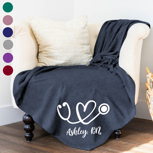 Couverture personnalisée pour infirmière - Vie d'infirmière