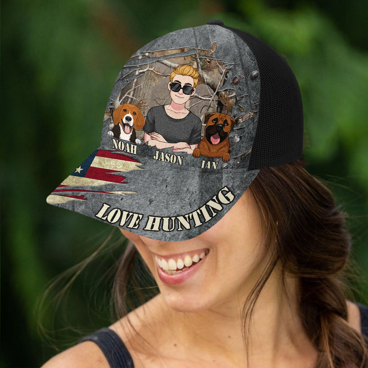 Passionné de chasse - Casquette de camionneur personnalisée pour la chasse