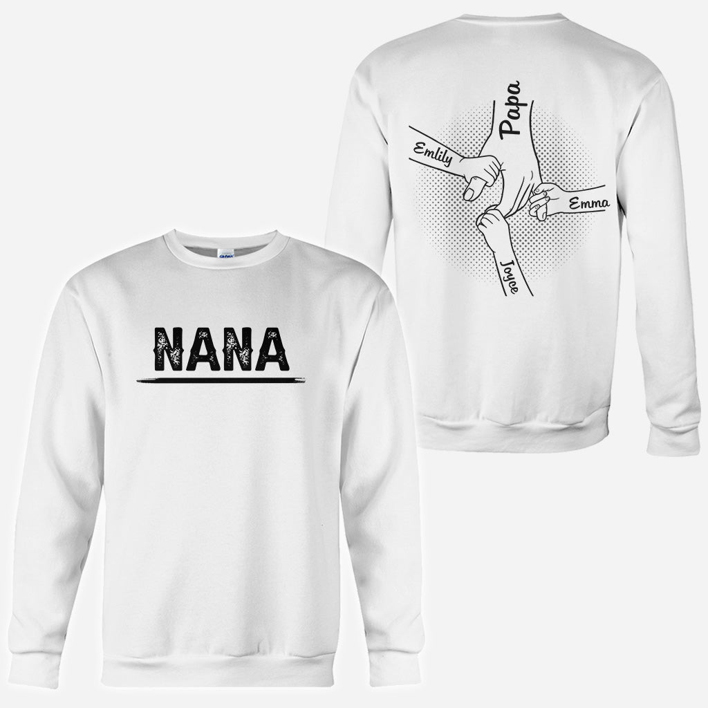 Main dans la main, je te protégerai toujours - T-shirt personnalisé pour toute la famille