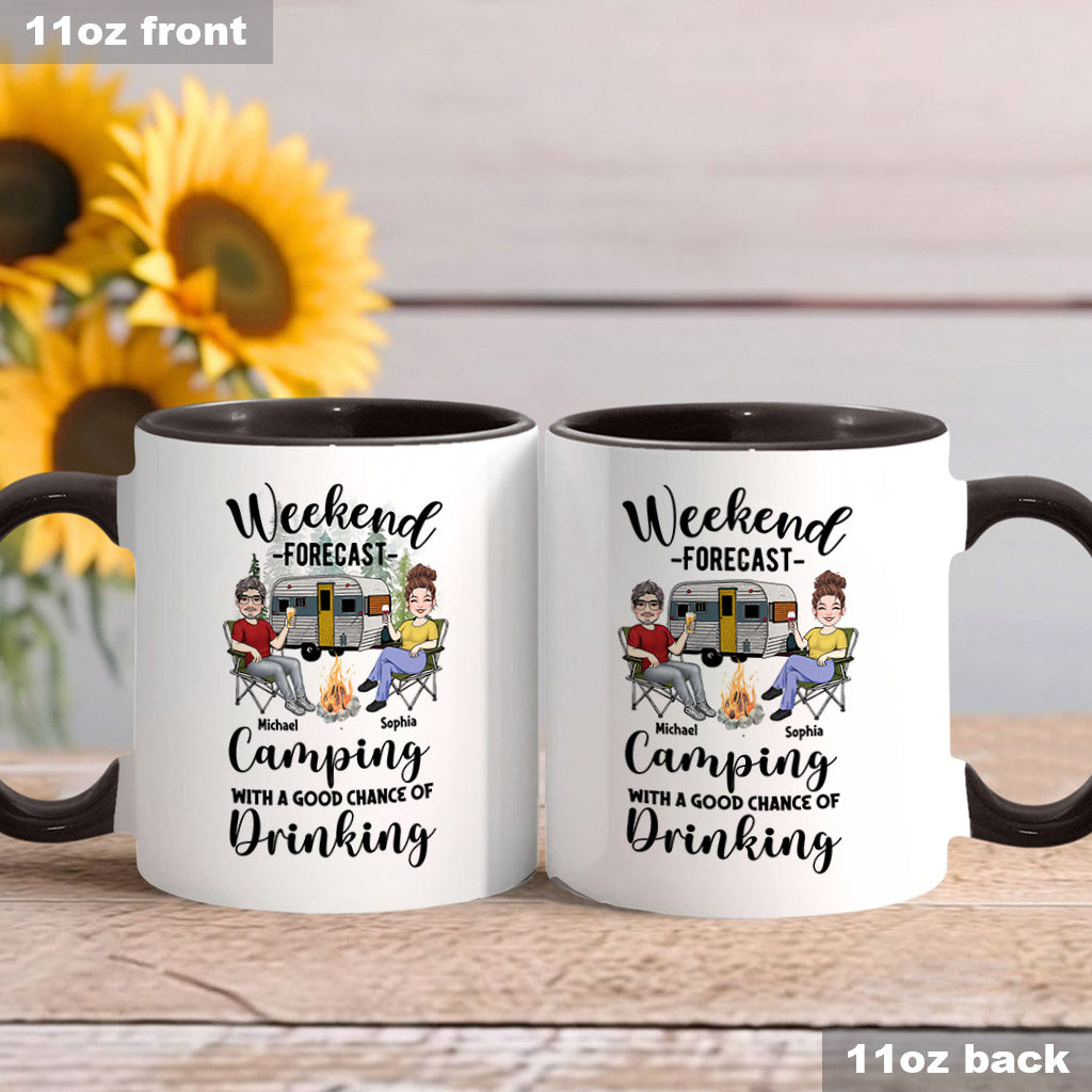 Prévisions du week-end - Mug personnalisé pour le camping