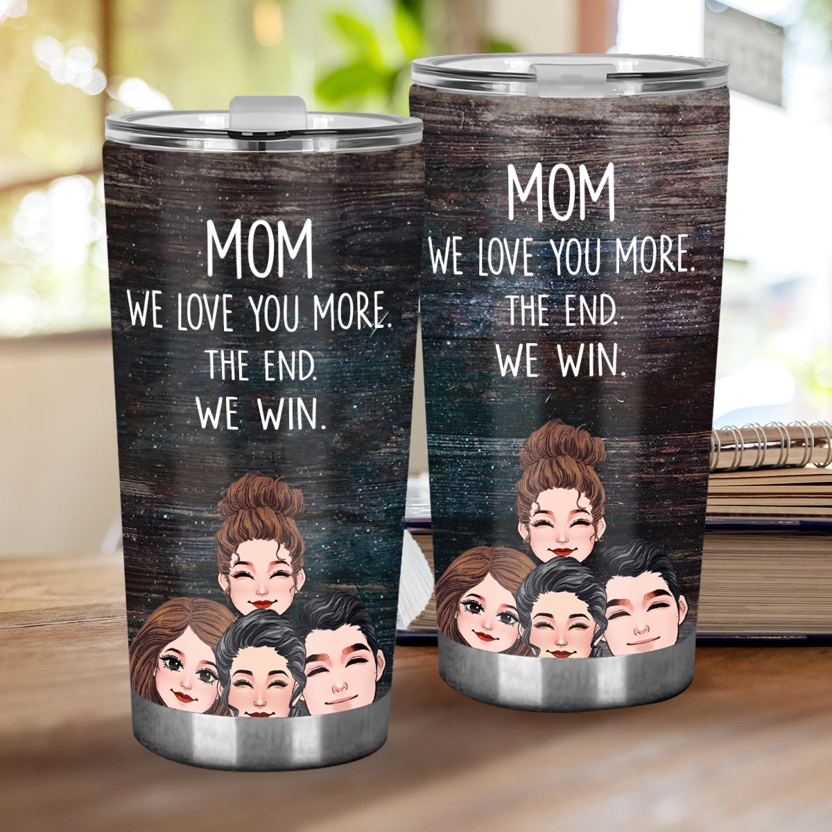Dad I Love You More - Gift for dad, grandma, grandpa, mom, uncle, aunt - Personalized Tumbler