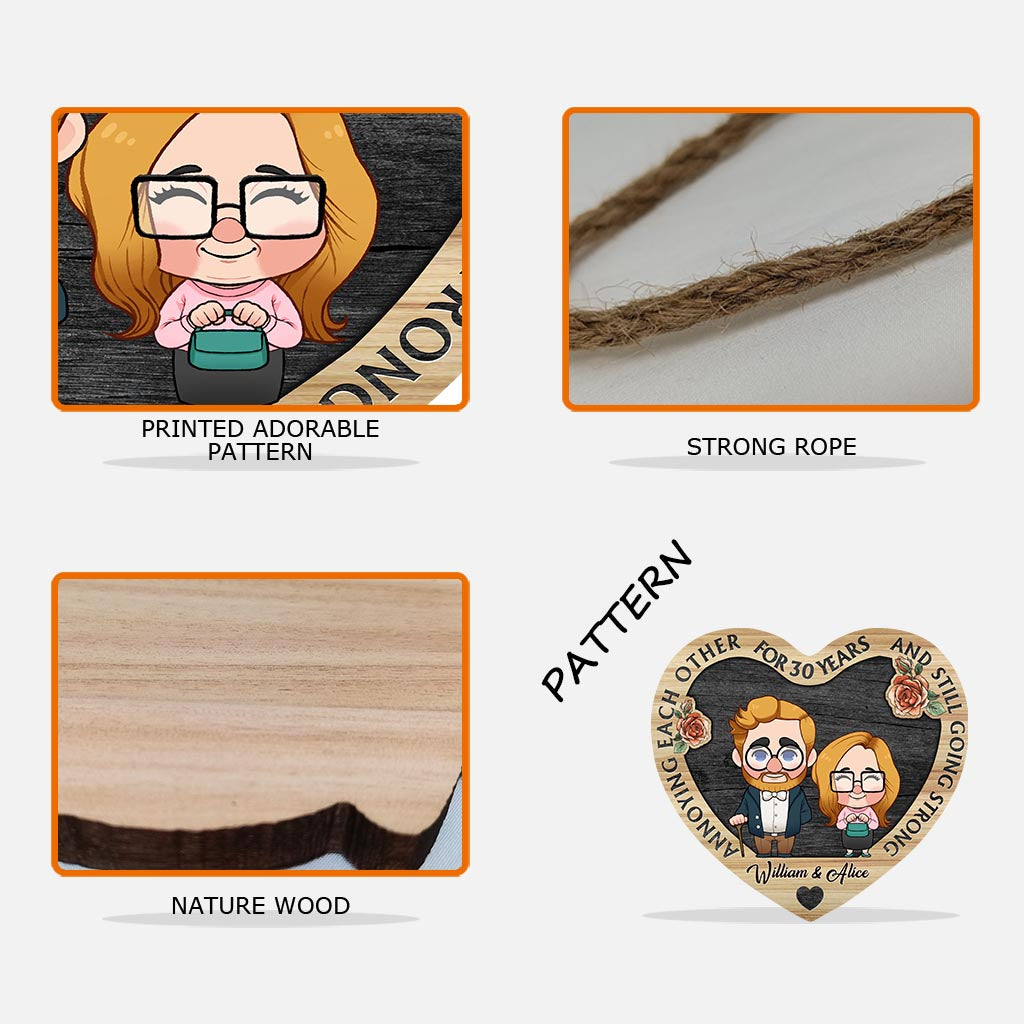 S'agacer mutuellement - Panneau en bois personnalisé pour mari et femme