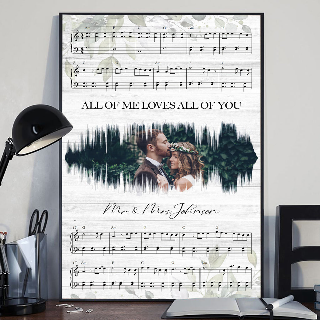 All Of Me Loves All Of You - Personalized Husband And Wife Canvas And Poster