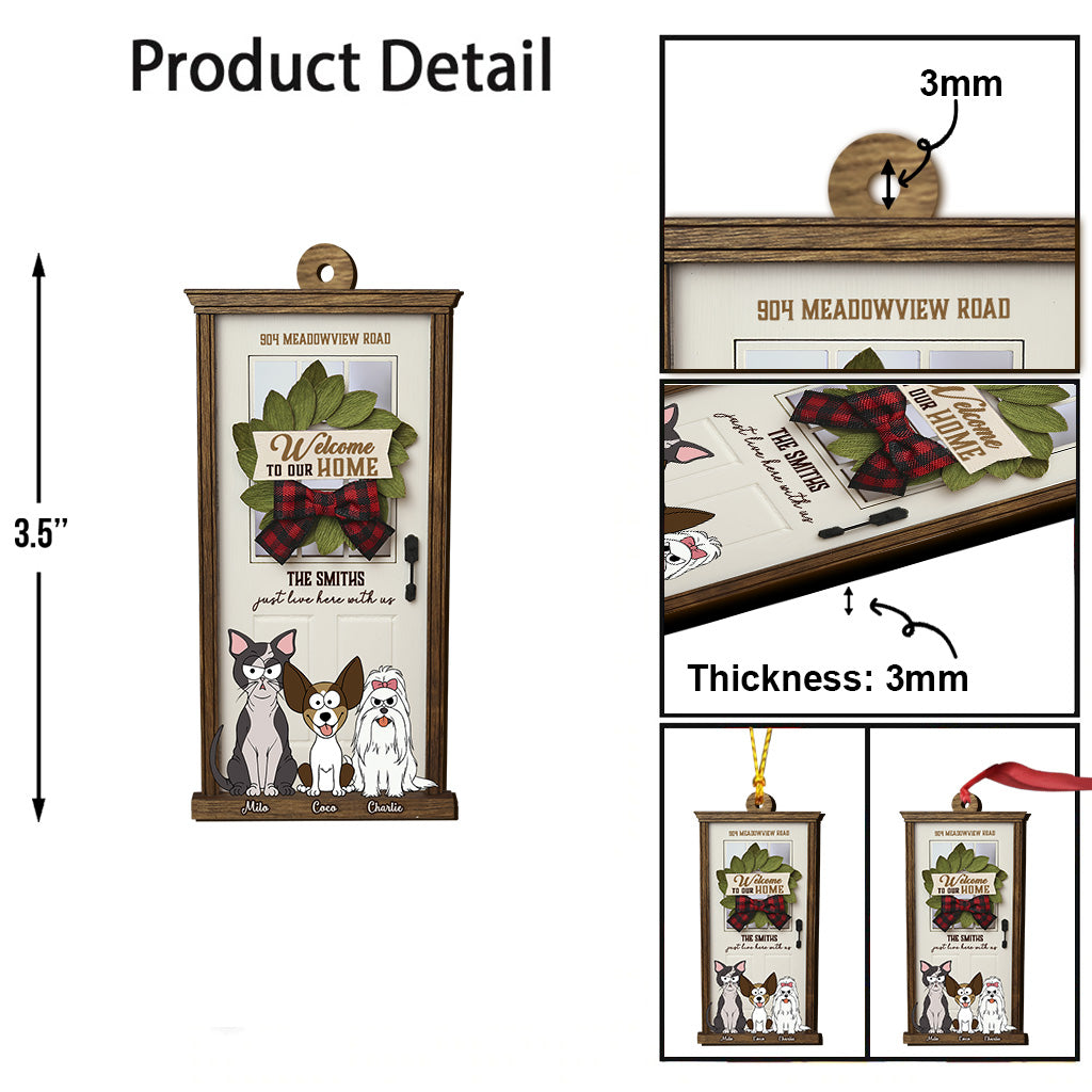 Bienvenue chez nous - Ornement personnalisé pour chien