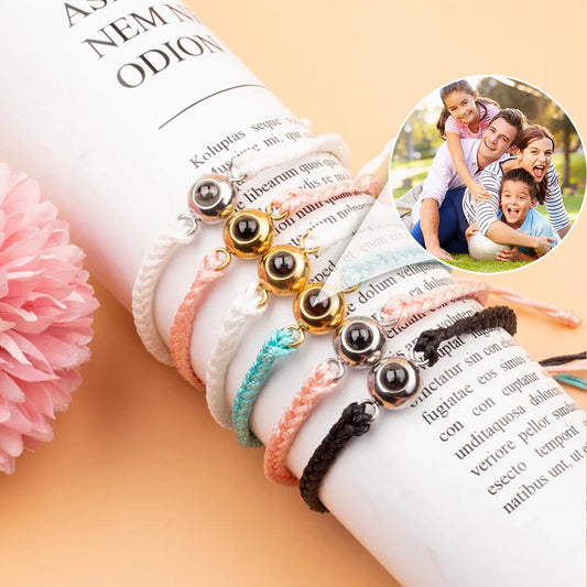 Bracelet de projection familial personnalisé « J’aime ma famille »