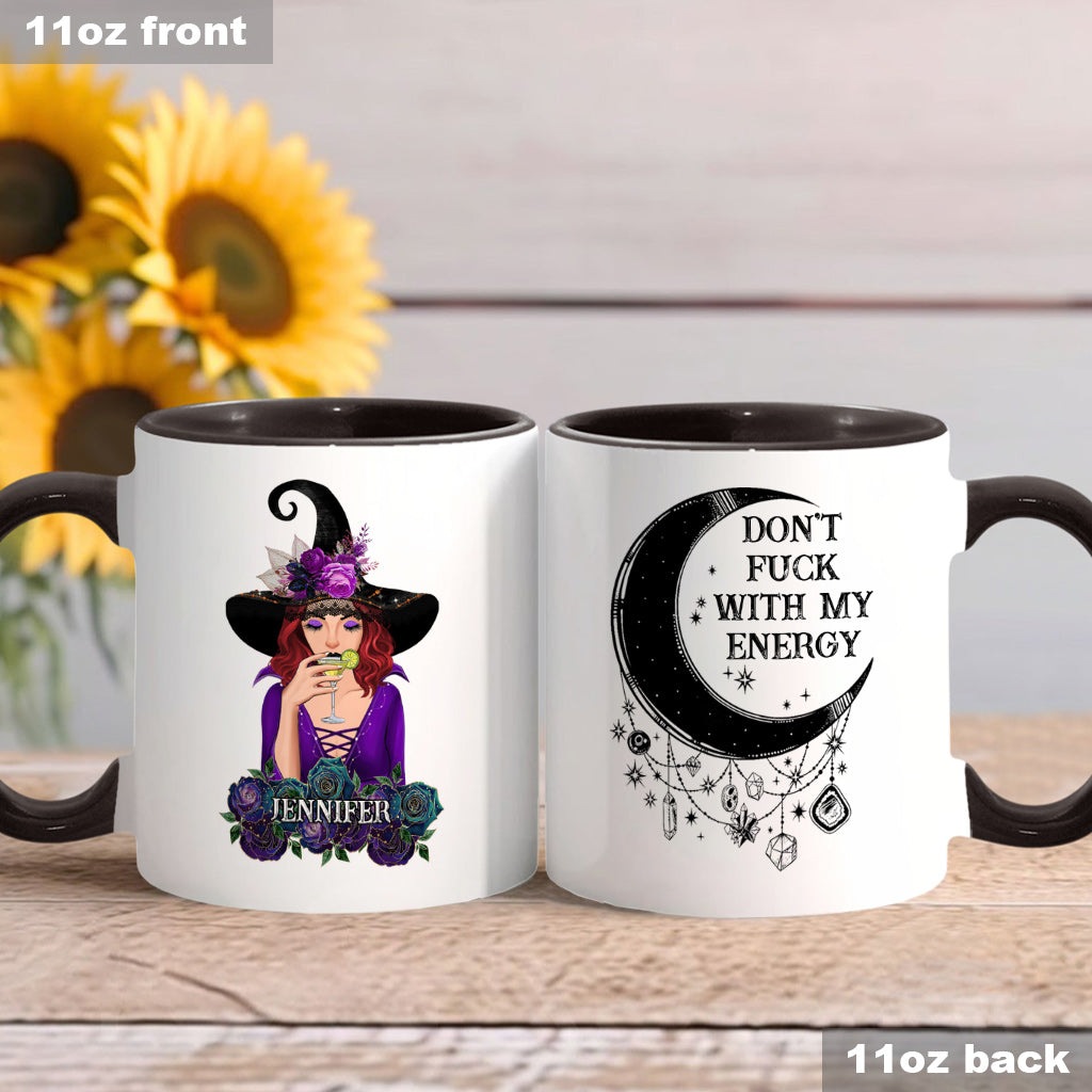 Don't F With My Energy - Personalized Witch Accent Mug