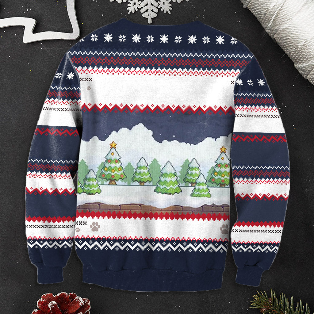 I Need Beer And My Cat - Personalized Cat Ugly Sweater