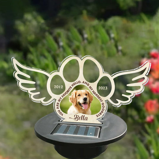 Les meilleurs amis ne sont jamais oubliés - Lampe solaire personnalisée pour jardin pour chien