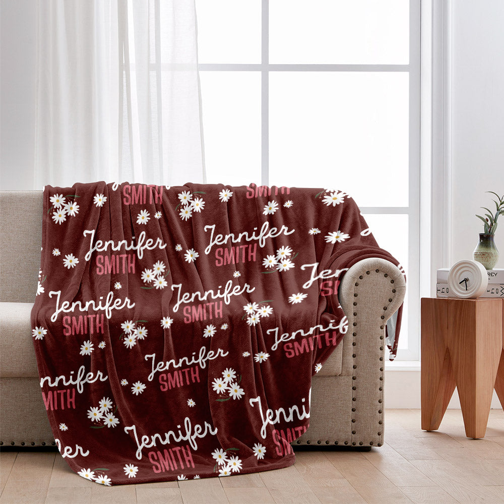 Daisy Custom Name - Personalized Mother Blanket